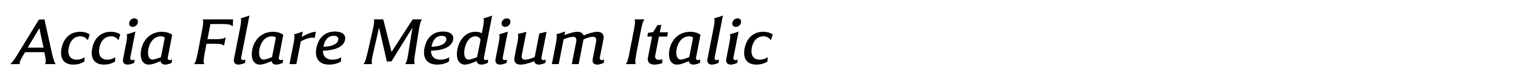 Accia Flare Medium Italic